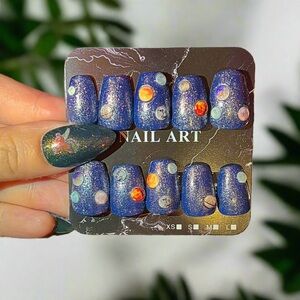 Galaxy Blue Nail Art Set